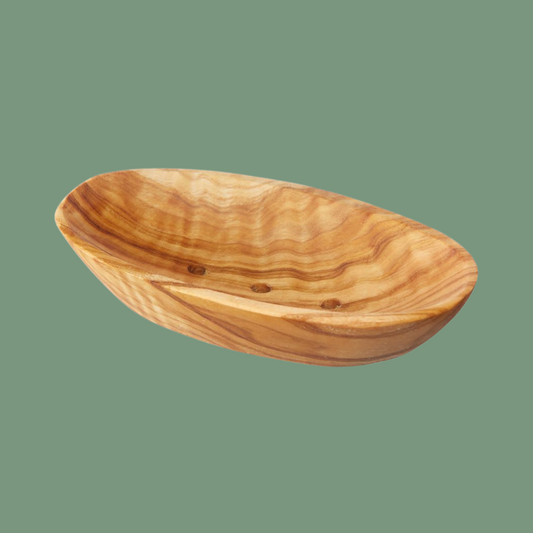 Olive Wood Soap Dish - Oval