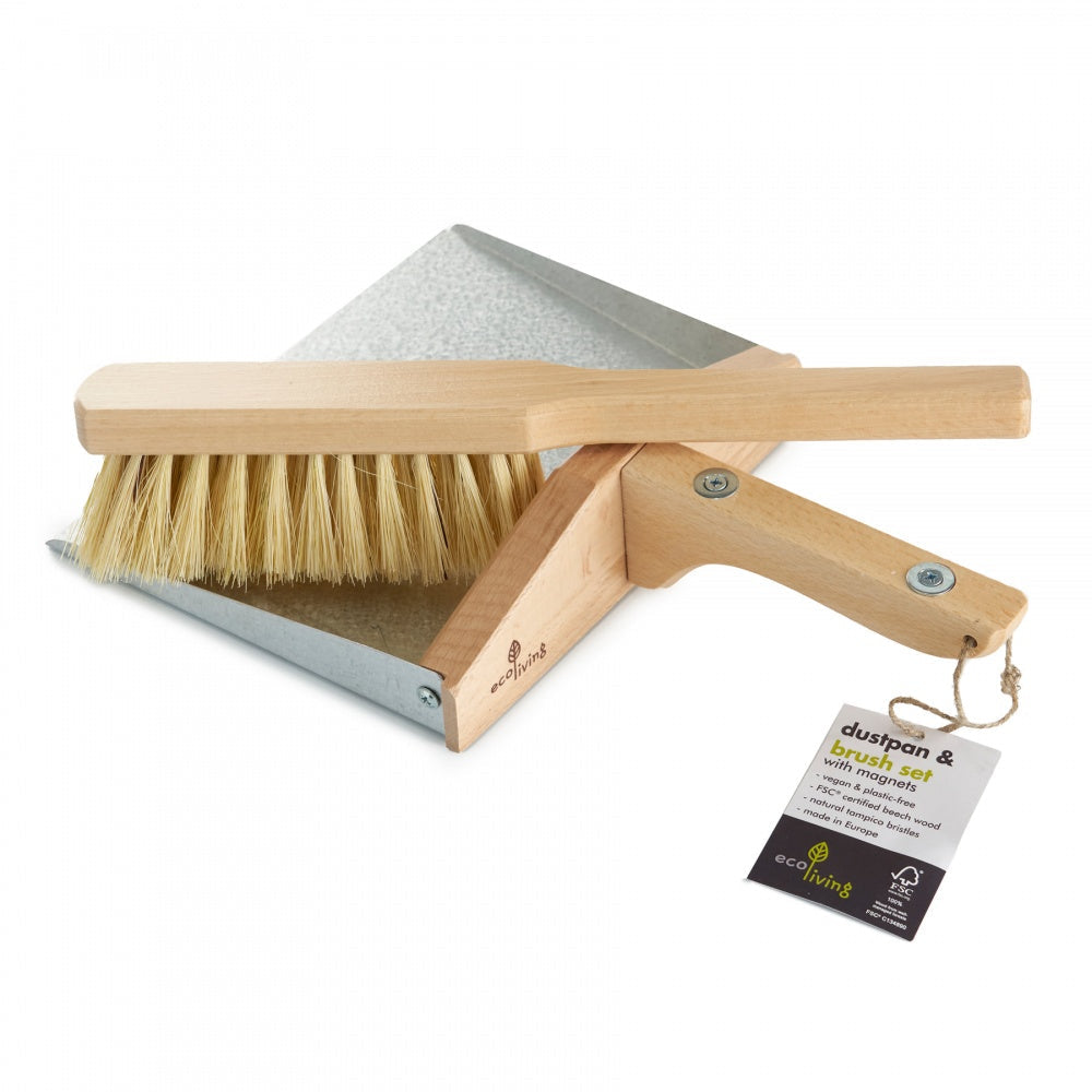 ecoLiving-dustpan-set-with-magnets Eco-friendly cleaning tools with ergonomic design