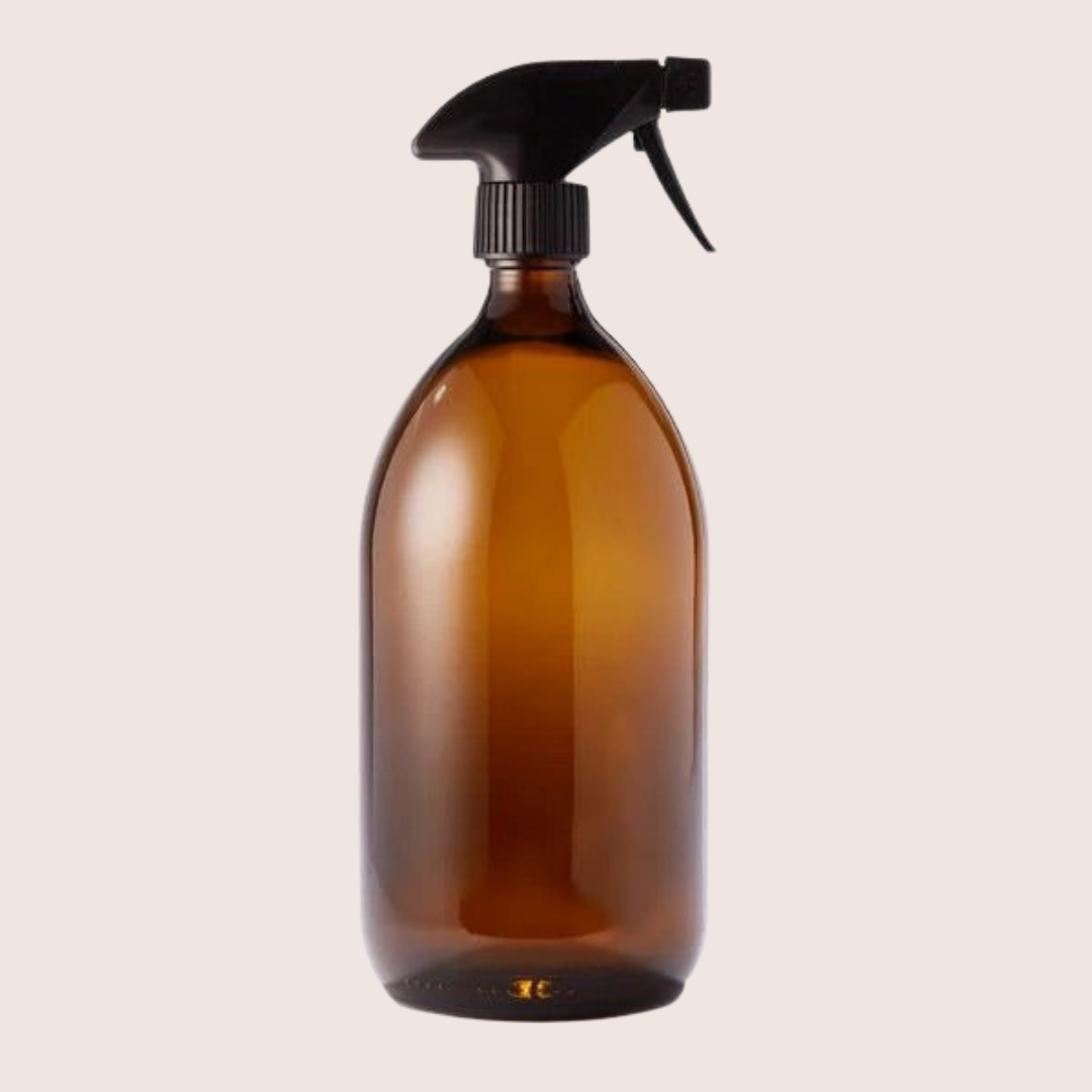 1 Litre Amber Glass Spray Bottle - Stylish and Durable for various applications at home and beyond."