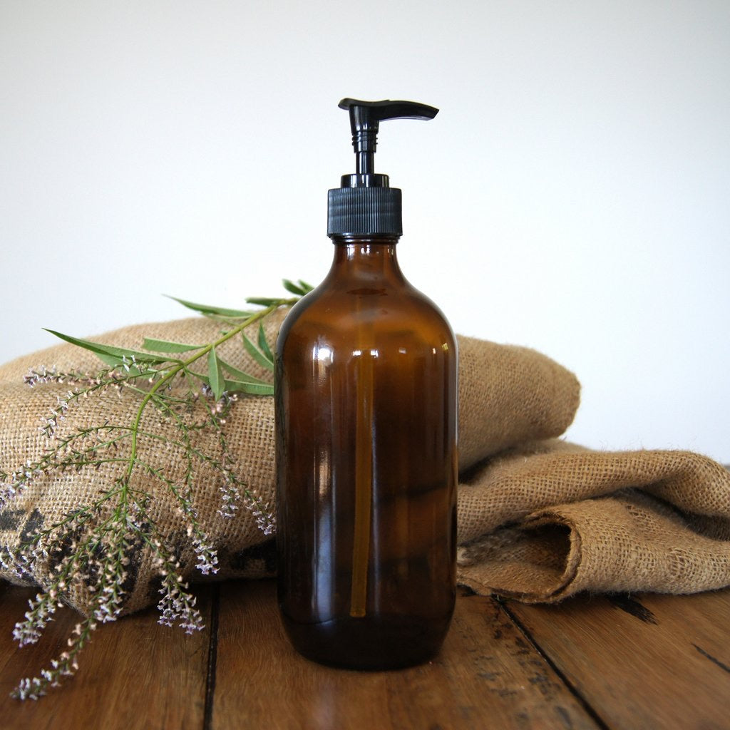 500ml Amber Glass Bottle with Spray and Pump Options - Compact and versatile for convenient use.