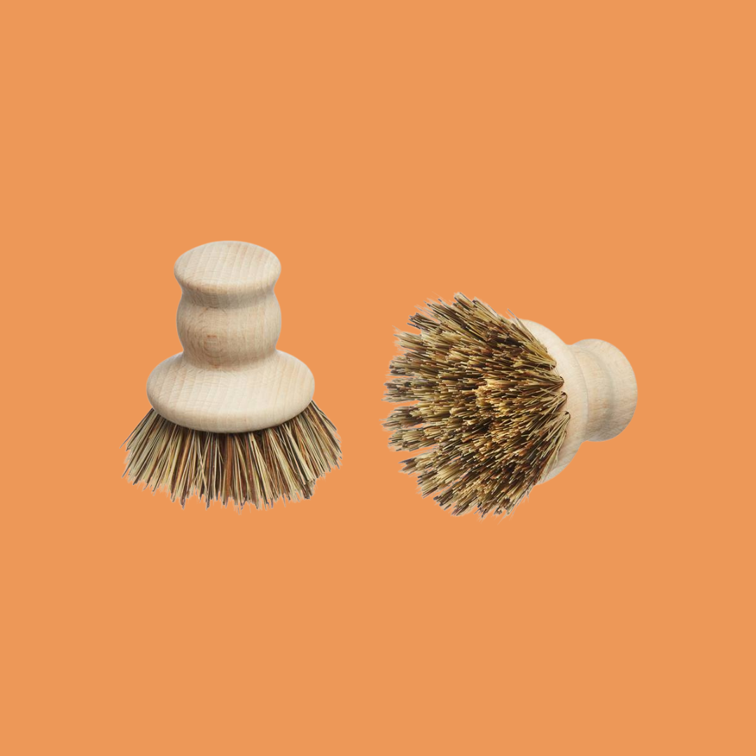 Wooden Pot Brush - Eco-friendly tool for planet-conscious and waste-conscious kitchen cleaning
