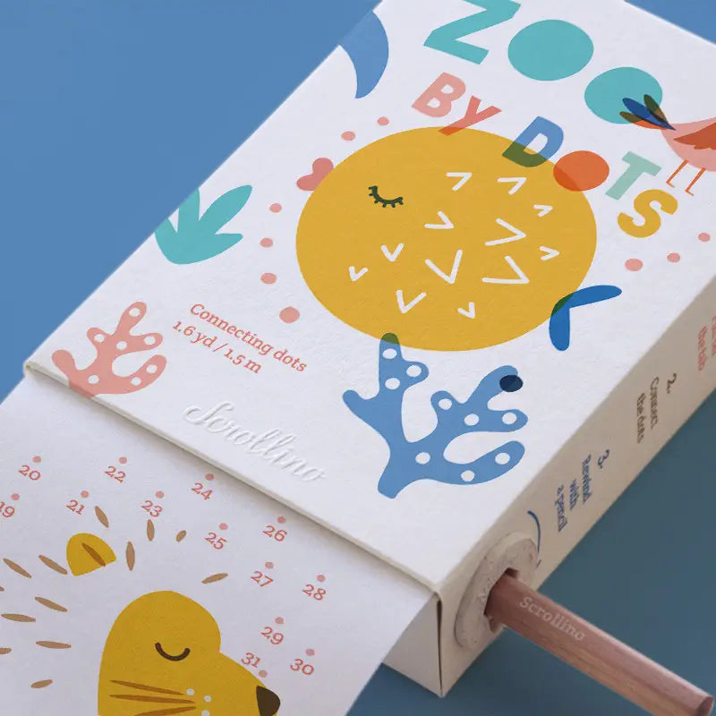 Zoo by Dots - Eco-friendly and interactive scroll for imaginative and sustainable zoo exploration