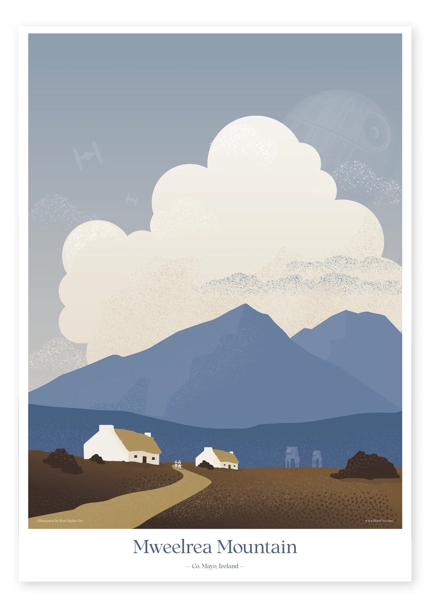 Ross Orr Art Travel Poster A3 - Eco-friendly print for captivating and sustainable decor