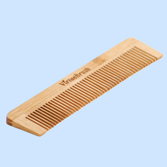 Bamboo Pocket Comb with Handle - Eco-friendly and sustainable comb for gentle detangling