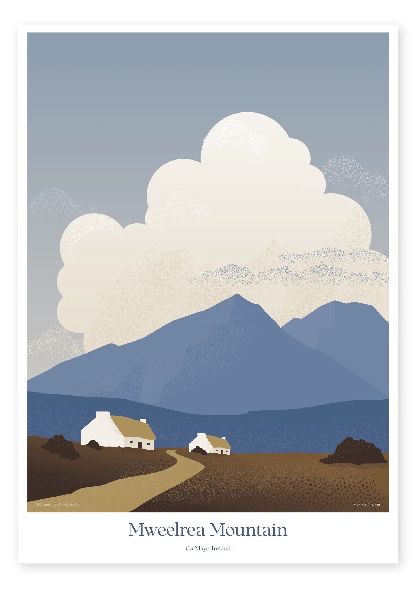 Ross Orr Art Travel Poster A3 - Eco-friendly print for captivating and sustainable decor