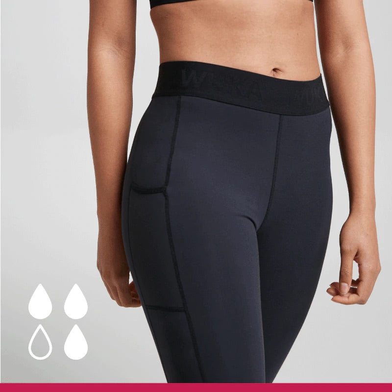 WUKA Perform Period Leggings - Eco-friendly, leak-proof solution for sustainable and active periods.