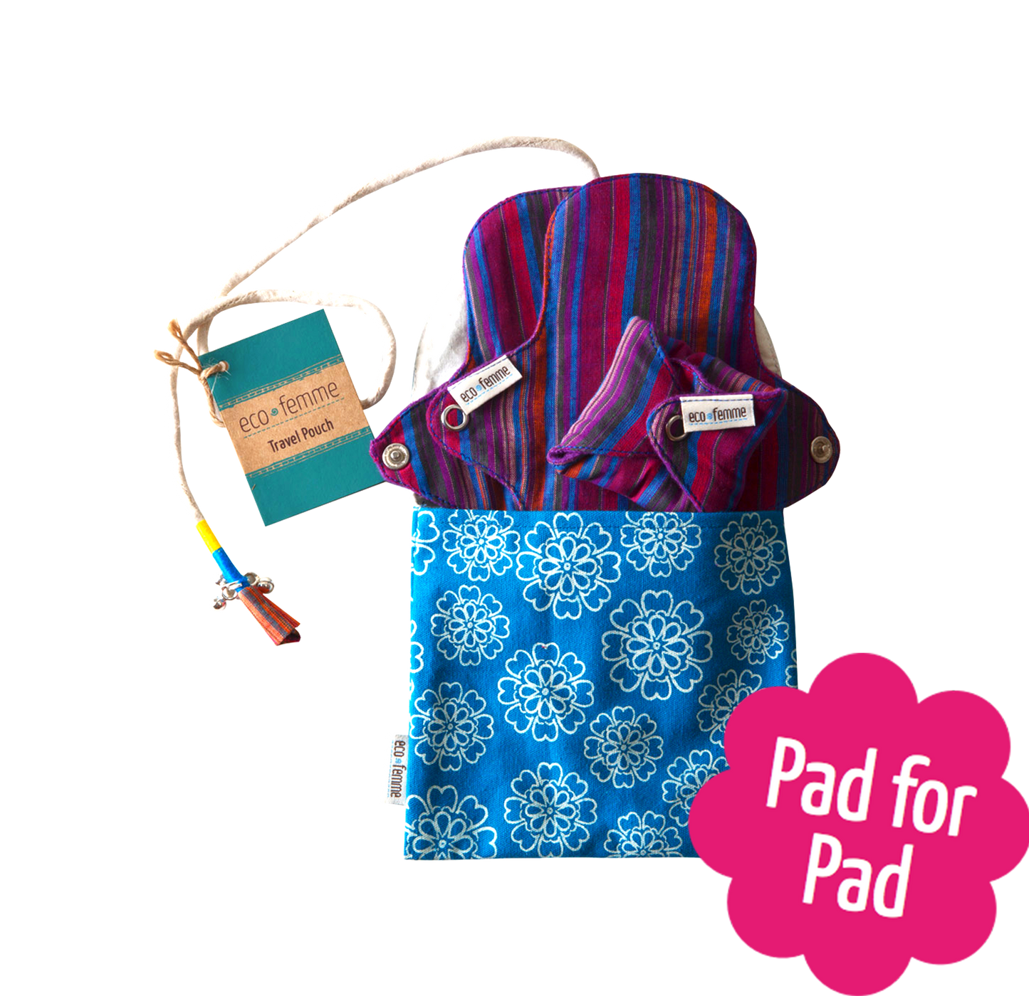 Carry Pouch for Cloth Sanitary Pads - Eco-friendly and washable pouch for discreet storage of csp's